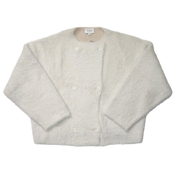 NWT J.Crew Collection Oversized Double-faced Wool-blend Jacket in Light Bone XS - Picture 2 of 11